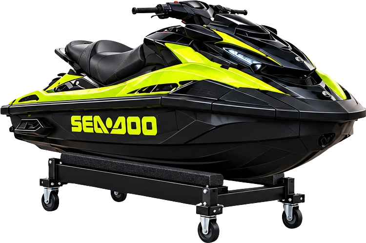 Sea-Doo SEA-DOO on a black PWC cart
